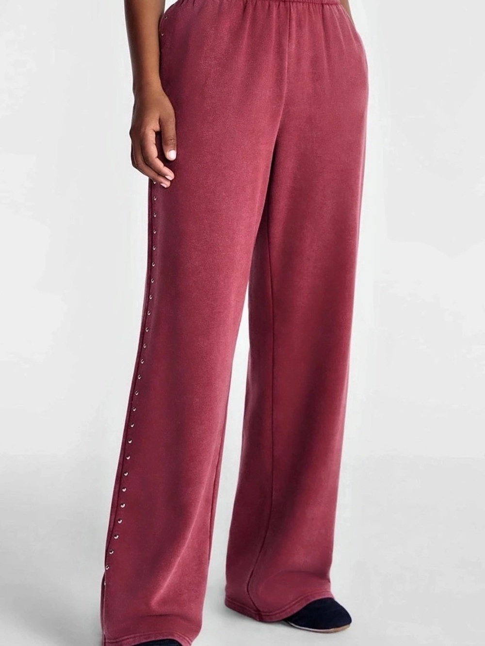 No Boundaries Mineral Wash Studded Sweatpants Pink